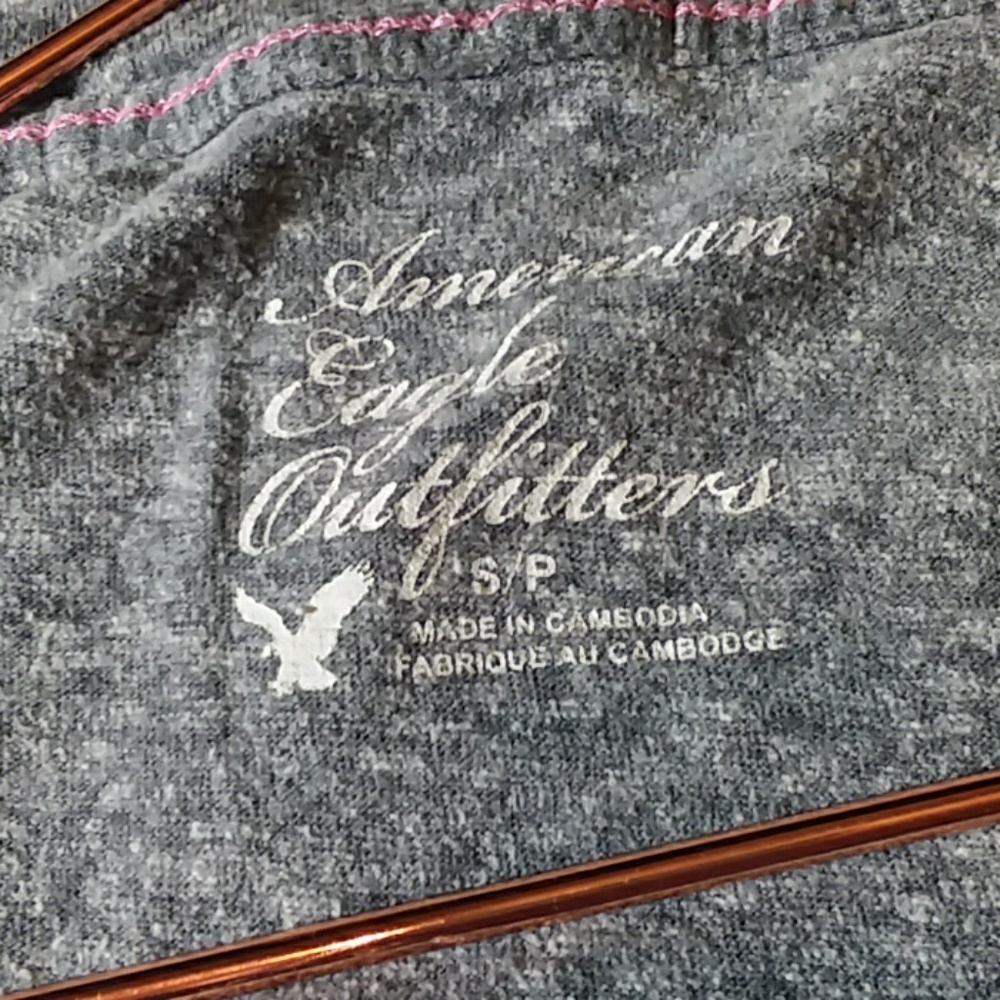 American Eagle Outfitters Basic Gray Tee Top - image 1